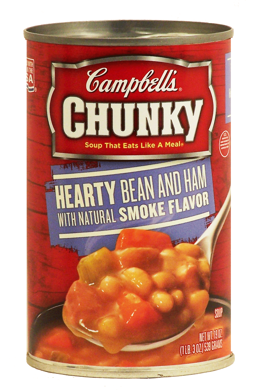 Campbell's Chunky hearty bean n ham soup - natural smoke flavoring added Full-Size Picture